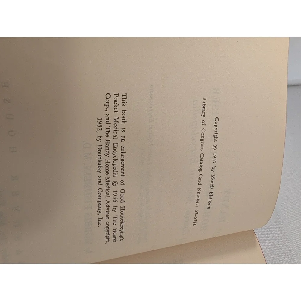 Vtg 1957 Handy‎ Home Medical Adviser Morris Fishbein MD & Drug Effects Booklet